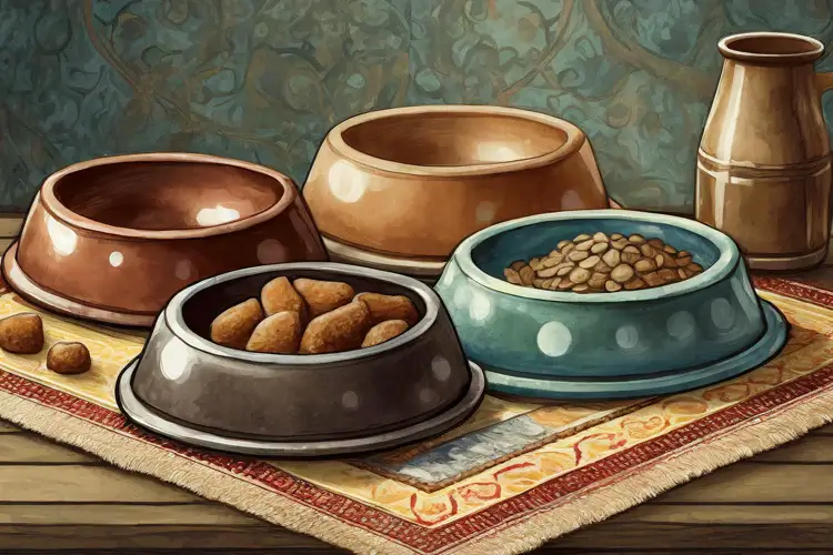 Different types of dog food bowls