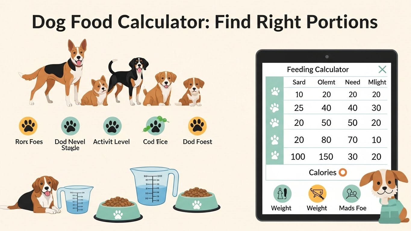 Dog food portions for different life stages