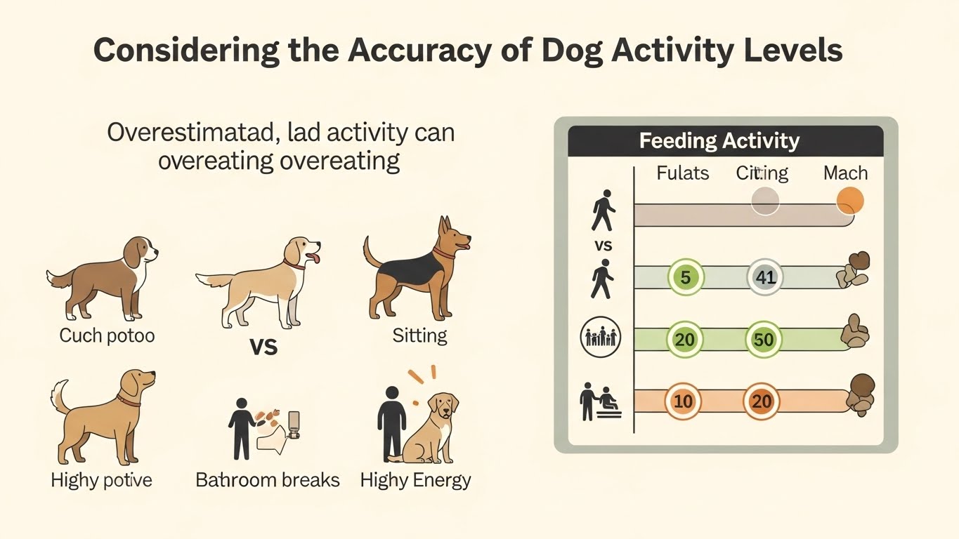 Dog activity levels and feeding calculator adjustments