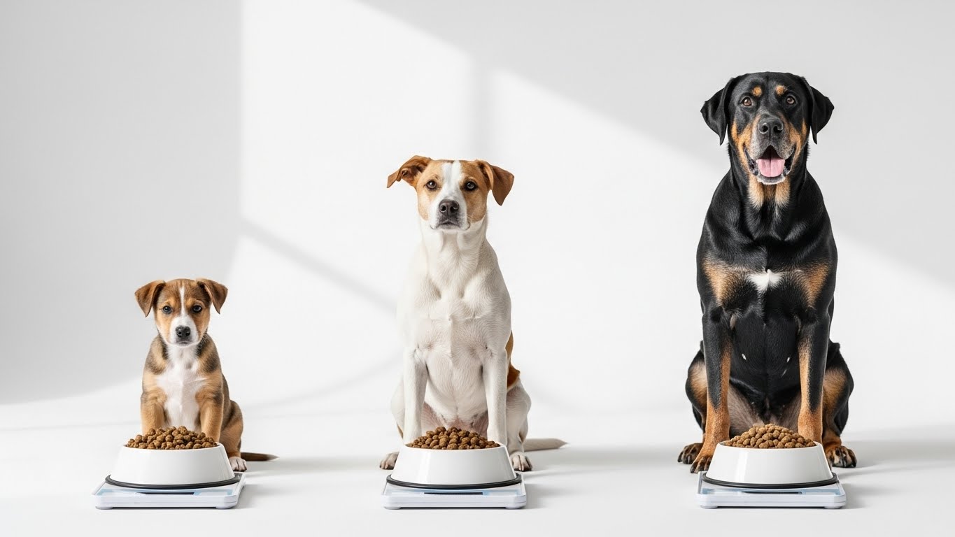 Dog life stages and feeding adjustment