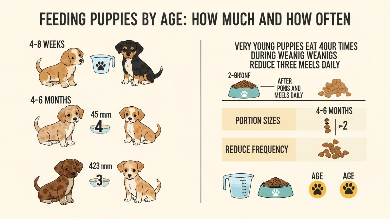 Dog feeding guide by age and life stage