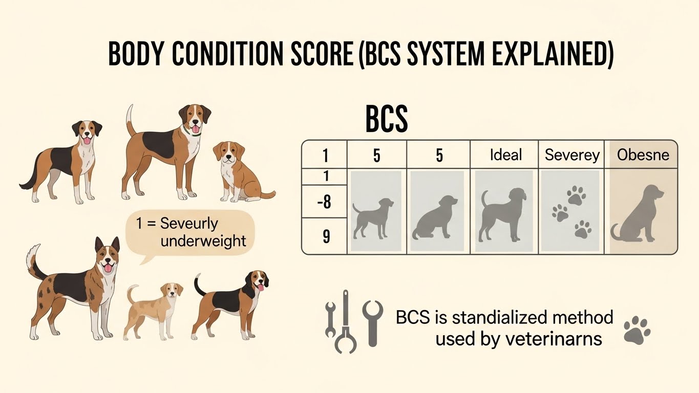 Body condition scoring system for dogs