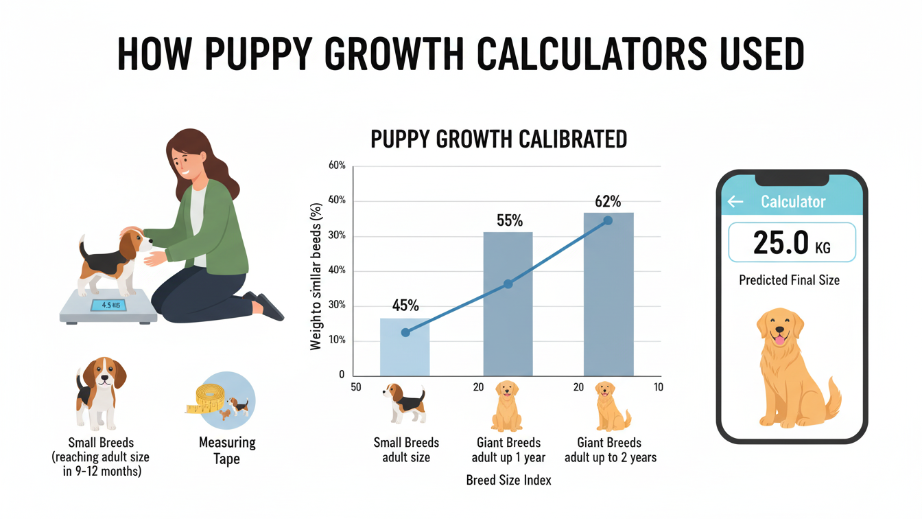 How puppy growth calculators work