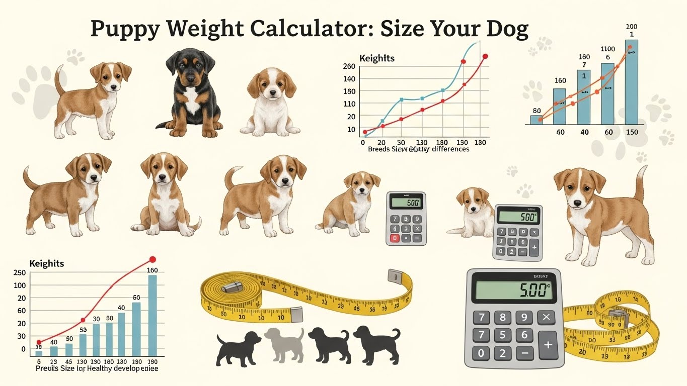 Puppy growth chart and percentile tracking
